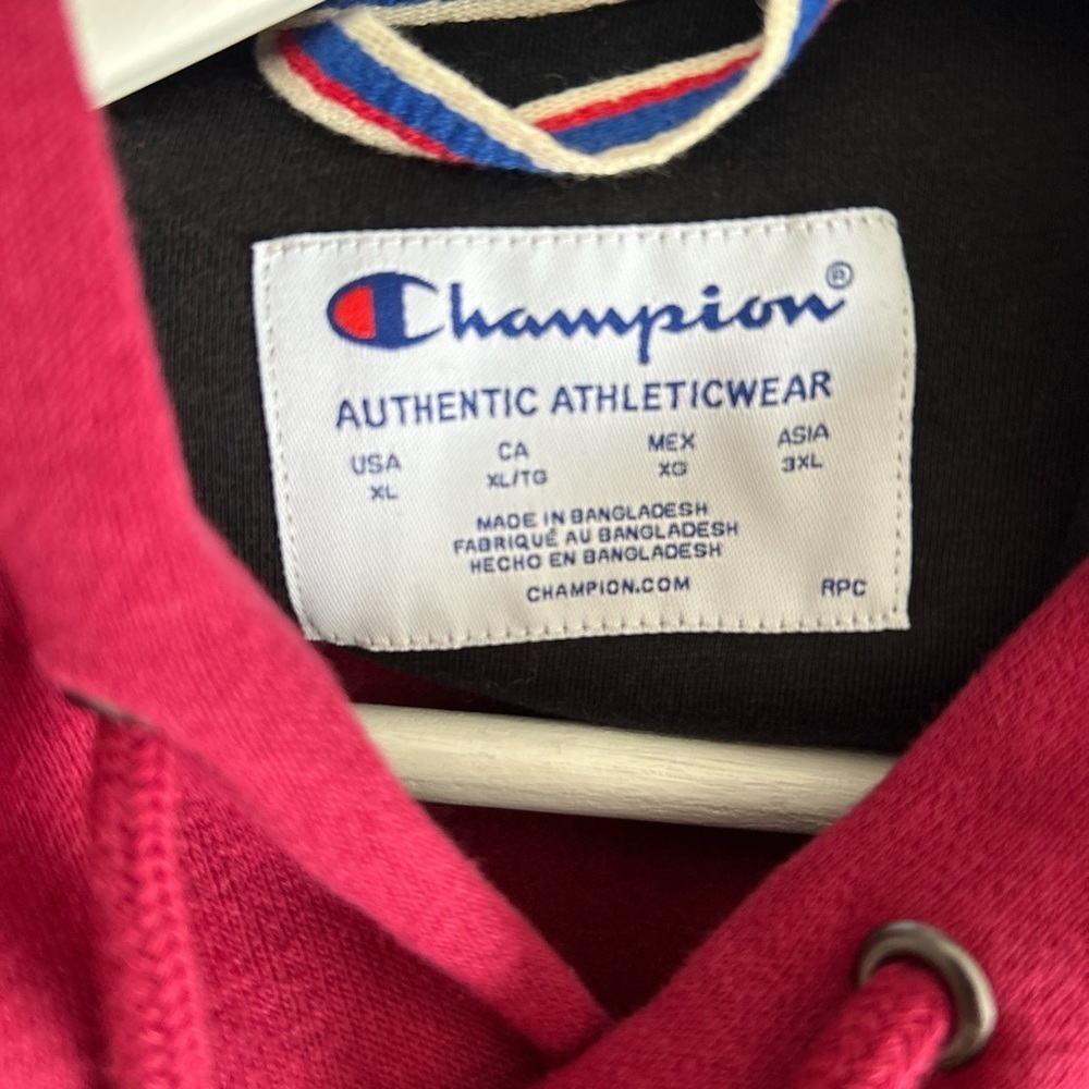 Red Champion Streetwear Utility Skater Military Camu Logo Hoddie Size XL - Picture 7 of 8